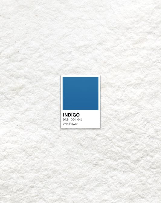 indigo paint swatch sticker